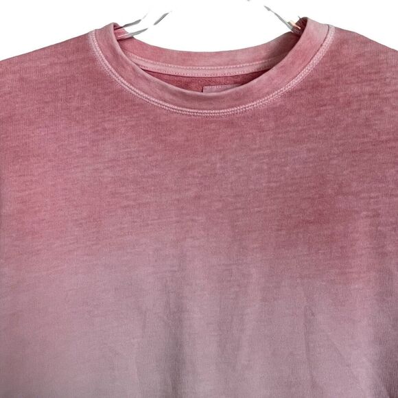 Sinsay Women's Jogger Shirt Size XS Cropped Fleece Long Sleeve Pink Ombre - Picture 3 of 6